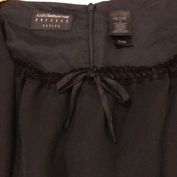 CLAIBORNE BLACK DRESS - LACE ACCENT - Picture 6 of 6